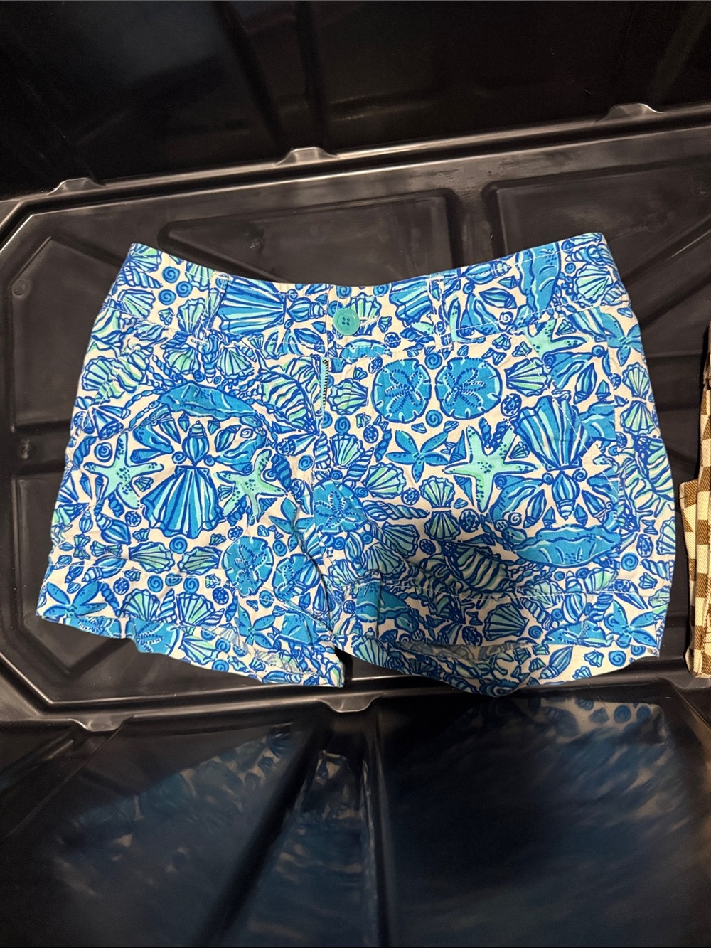 Lilly Pulitzer Blue Shell-Print High-Rise Women's Shorts